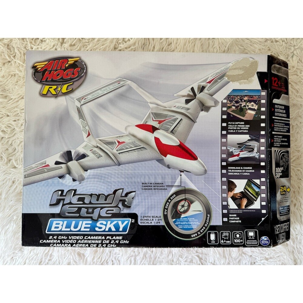 Air Hogs R/C Hawk Eye 2.4GHz Video Camera Plane w/ Remote Multi-Color